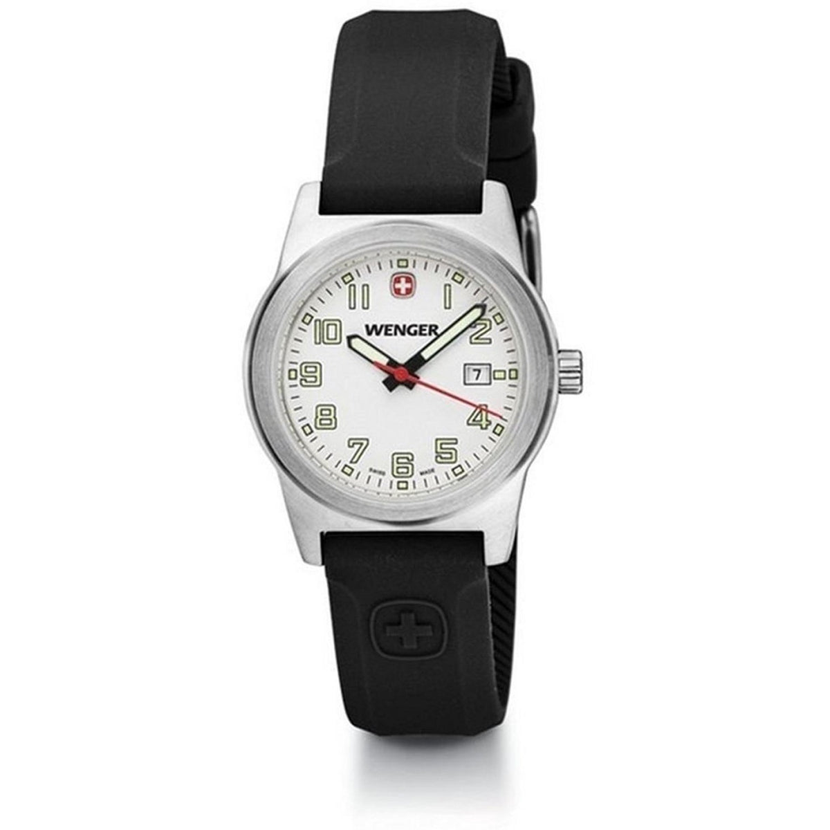 Wenger Women&#39;s 01.0411.108 Field Classic Black Silicone Watch