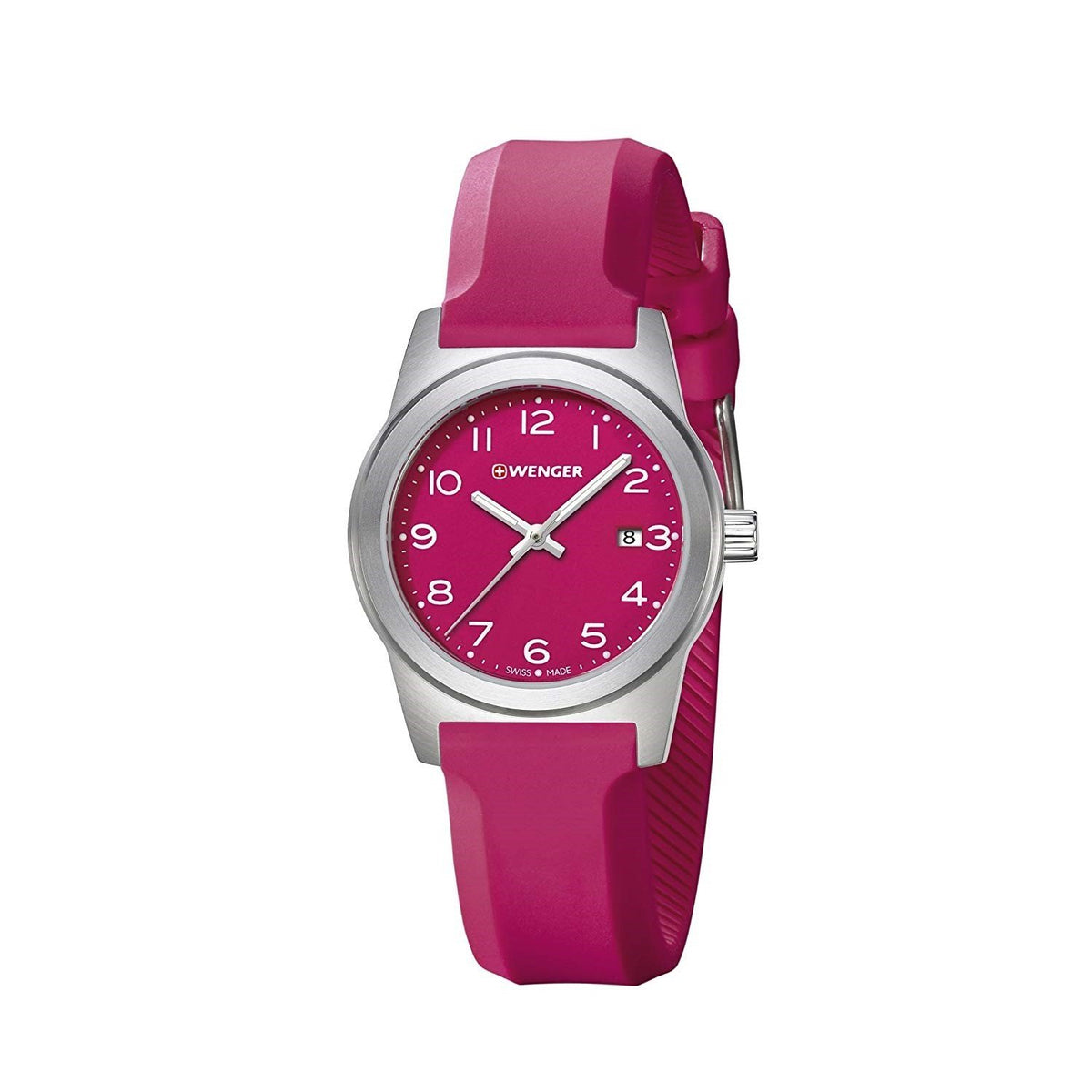 Wenger Women&#39;s 01.0411.131 Field Color Pink Silicone Watch
