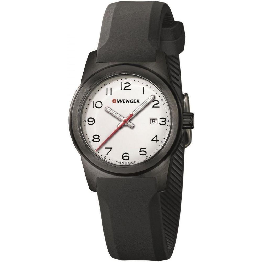 Wenger Women&#39;s 01.0411.135 Field Color Black Silicone Watch