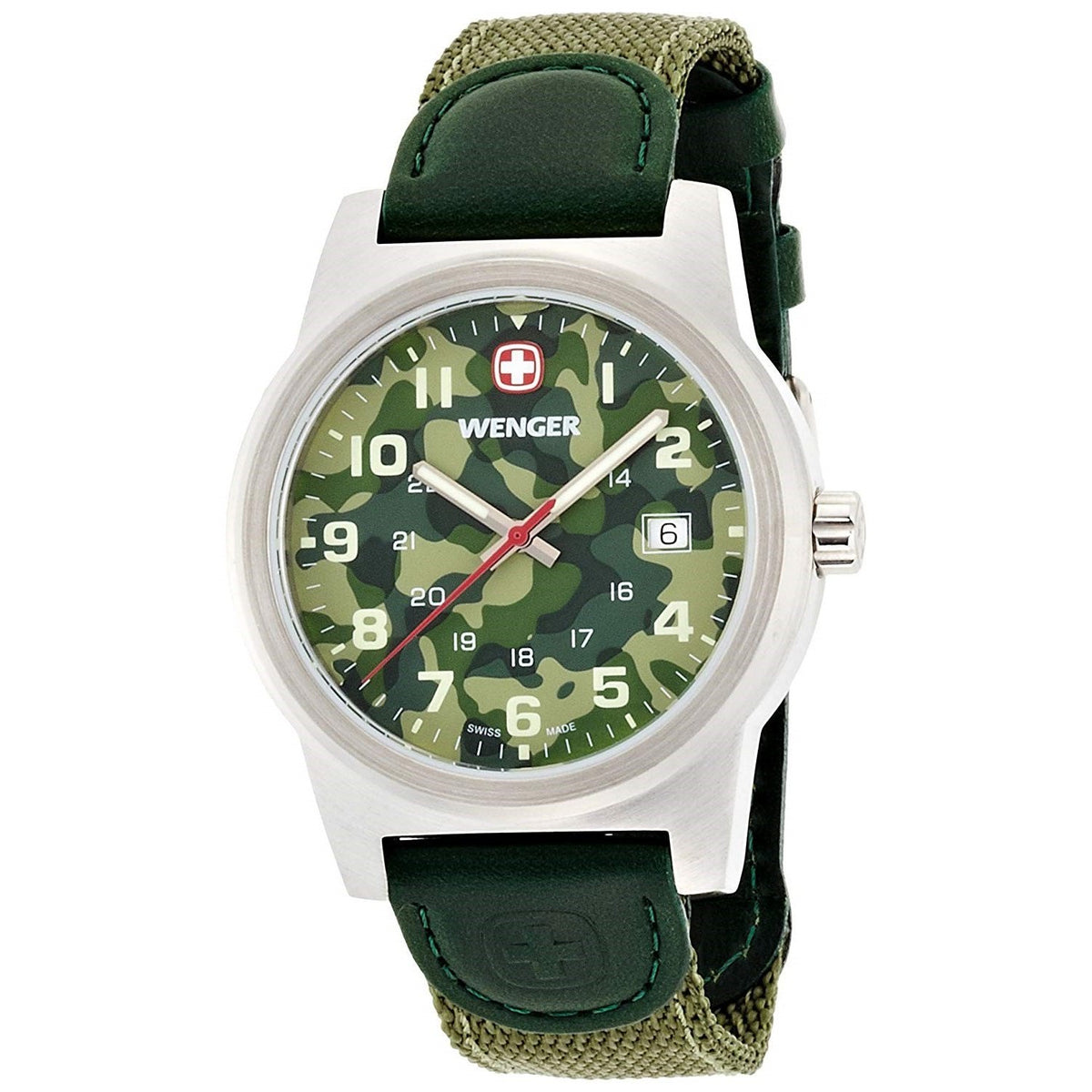 Wenger Men&#39;s 01.0441.105 Classic Color Green Nylon Watch