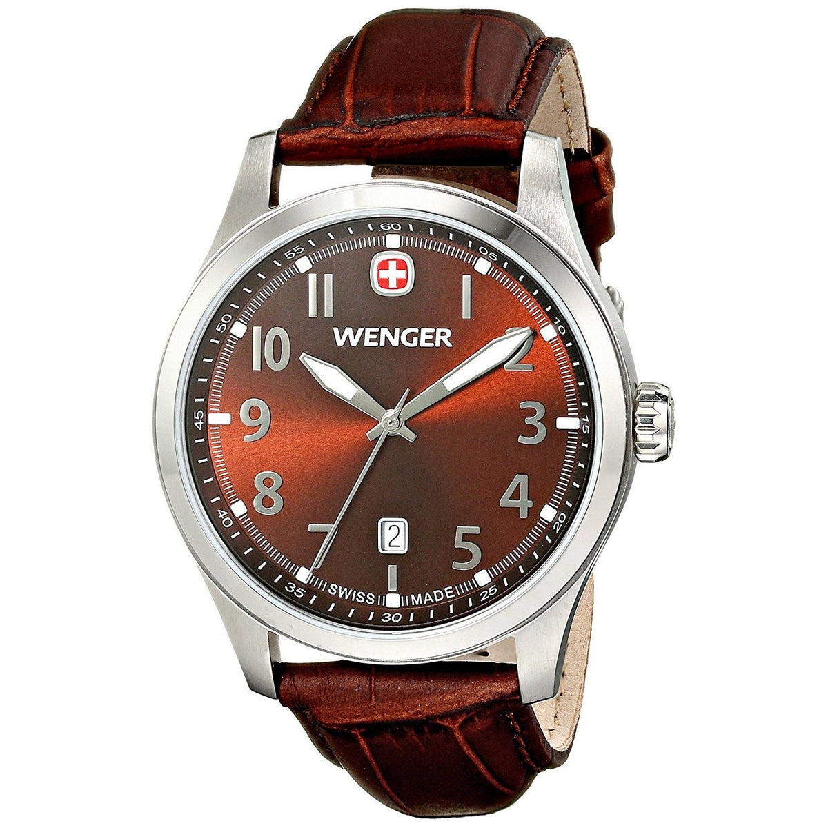 Wenger Men&#39;s 01.0541.119 Terragraph Brown Leather Watch