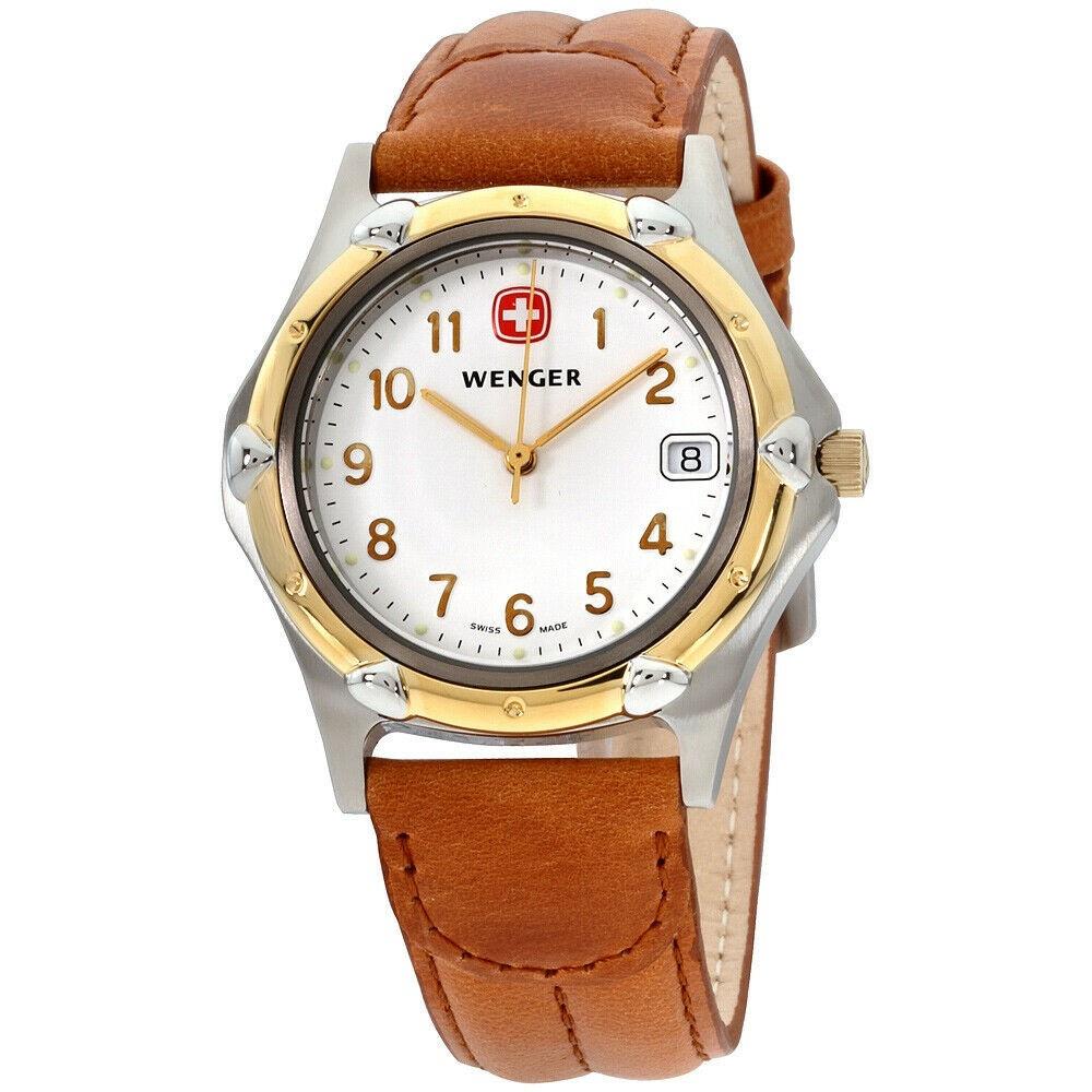 Wenger Men&#39;s 01.0705.500 Wenger Quartz Brown Leather Watch