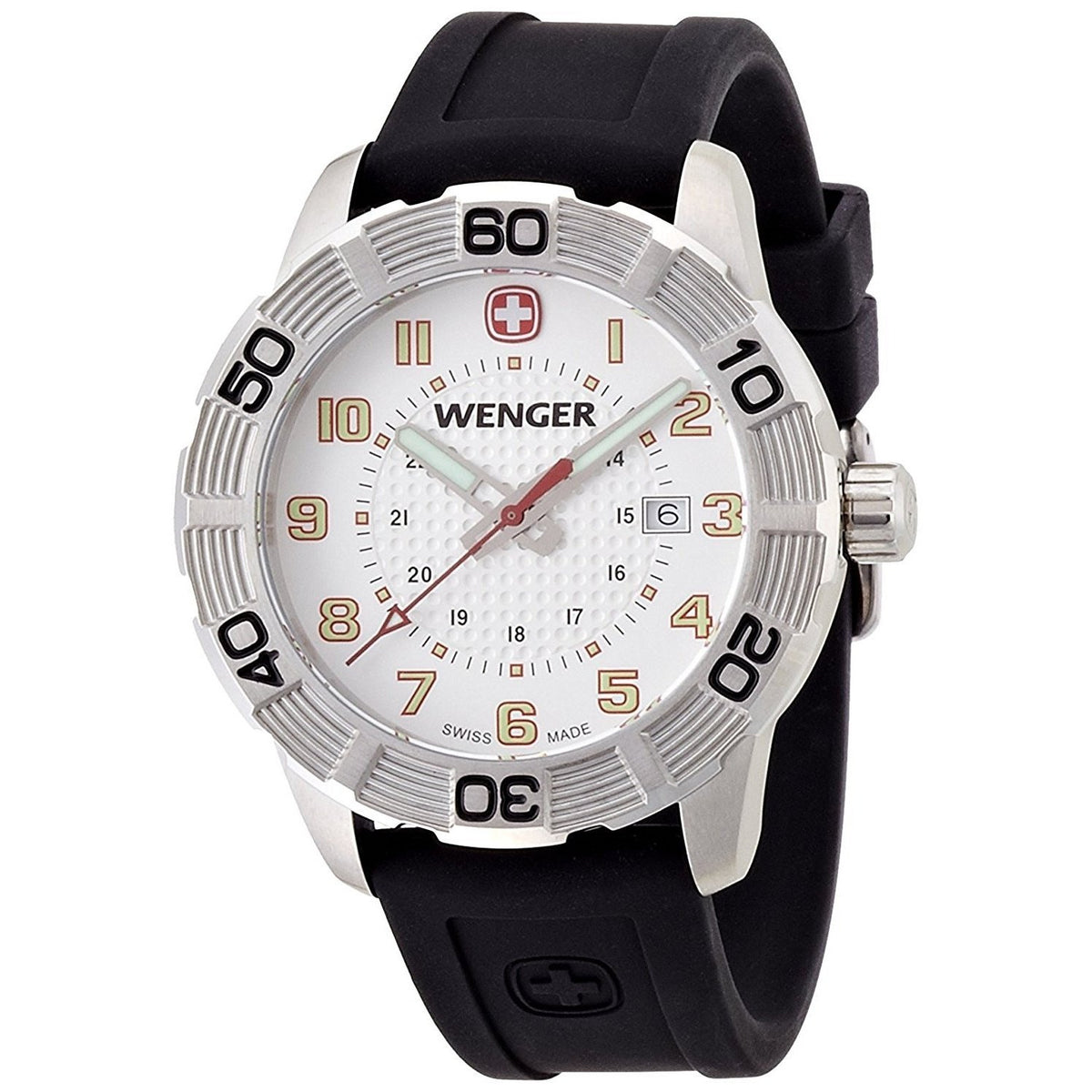 Wenger Men&#39;s 01.0851.104 Roadster Black Silicone Watch
