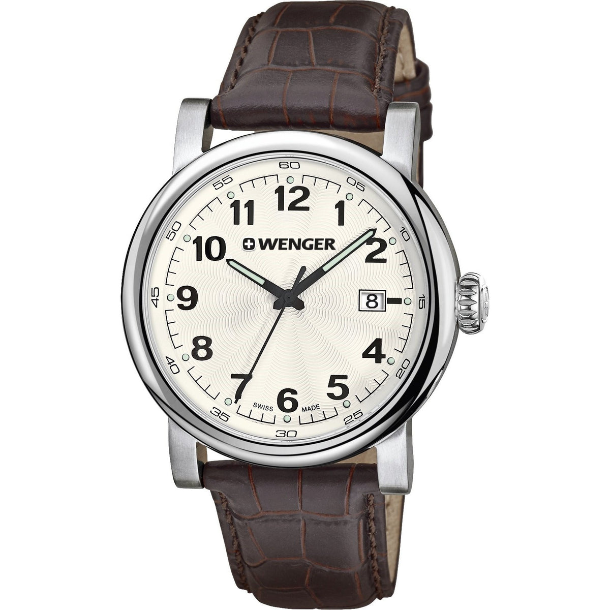 Wenger Men&#39;s 01.1041.114 Classic Brown Leather Watch