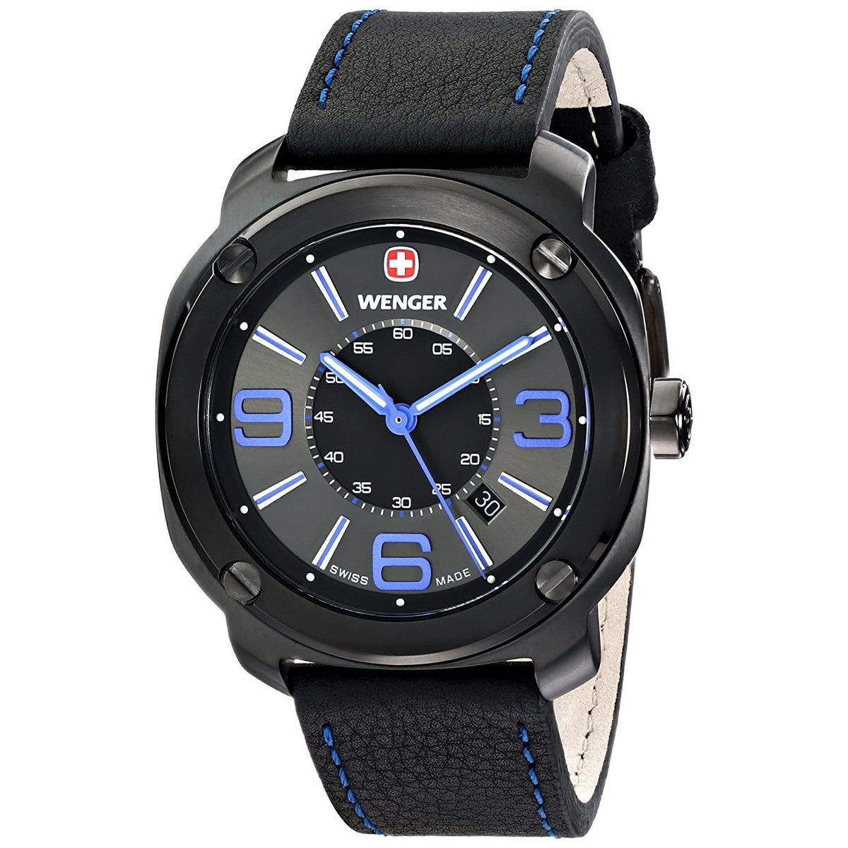 Wenger Men&#39;s 01.1051.105 Escort Black Leather Watch