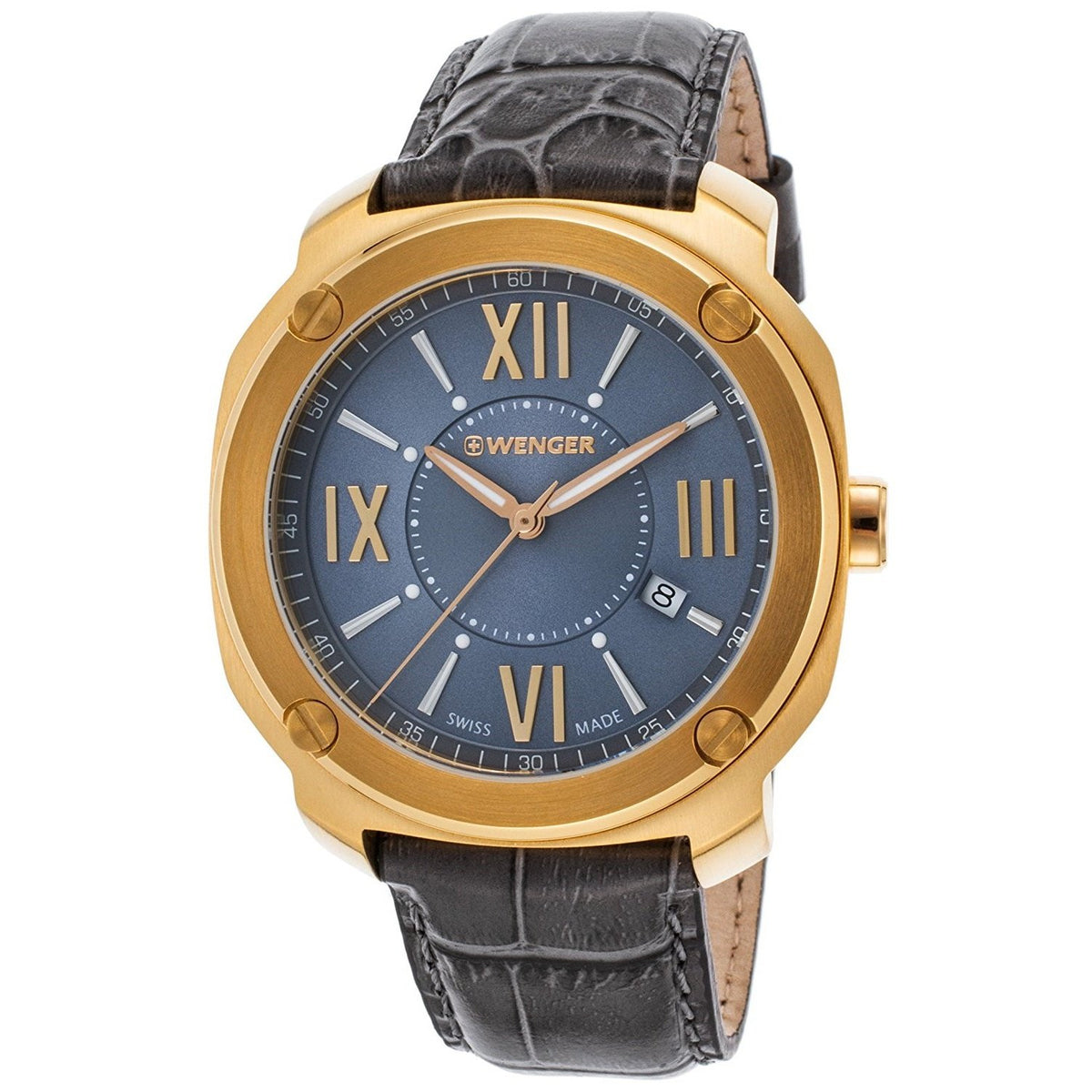 Wenger Men&#39;s 01.1141.120 Edge Romans Grey Leather Watch