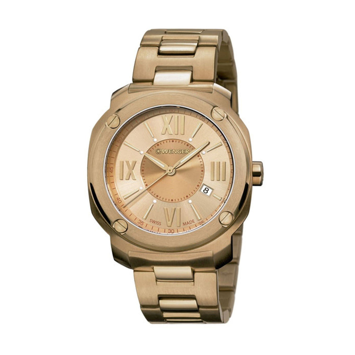 Wenger Men&#39;s 01.1141.121 Edge Romans Rose-Tone Stainless Steel Watch