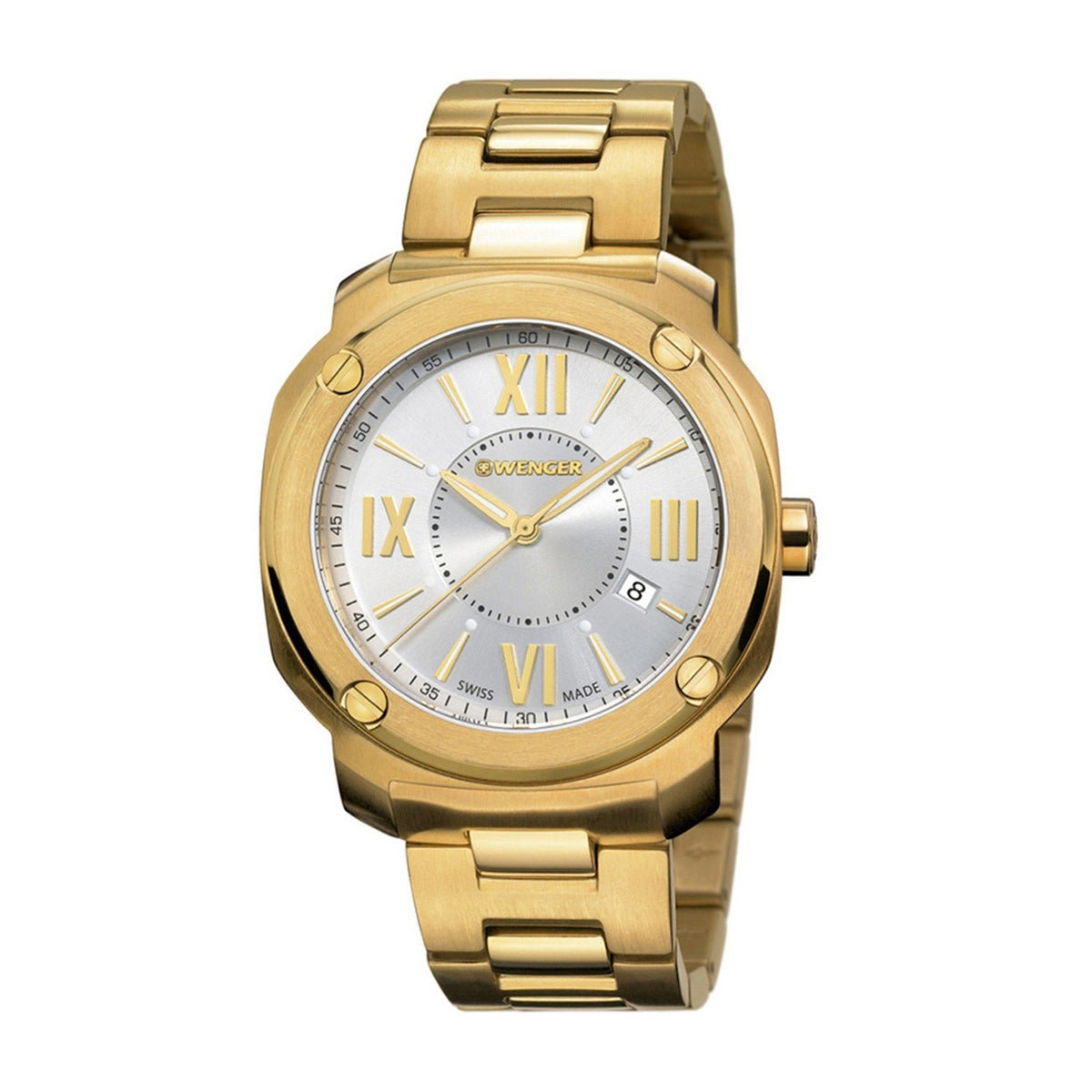 Wenger Men&#39;s 01.1141.122 Edge Romans Gold-Tone Stainless Steel Watch
