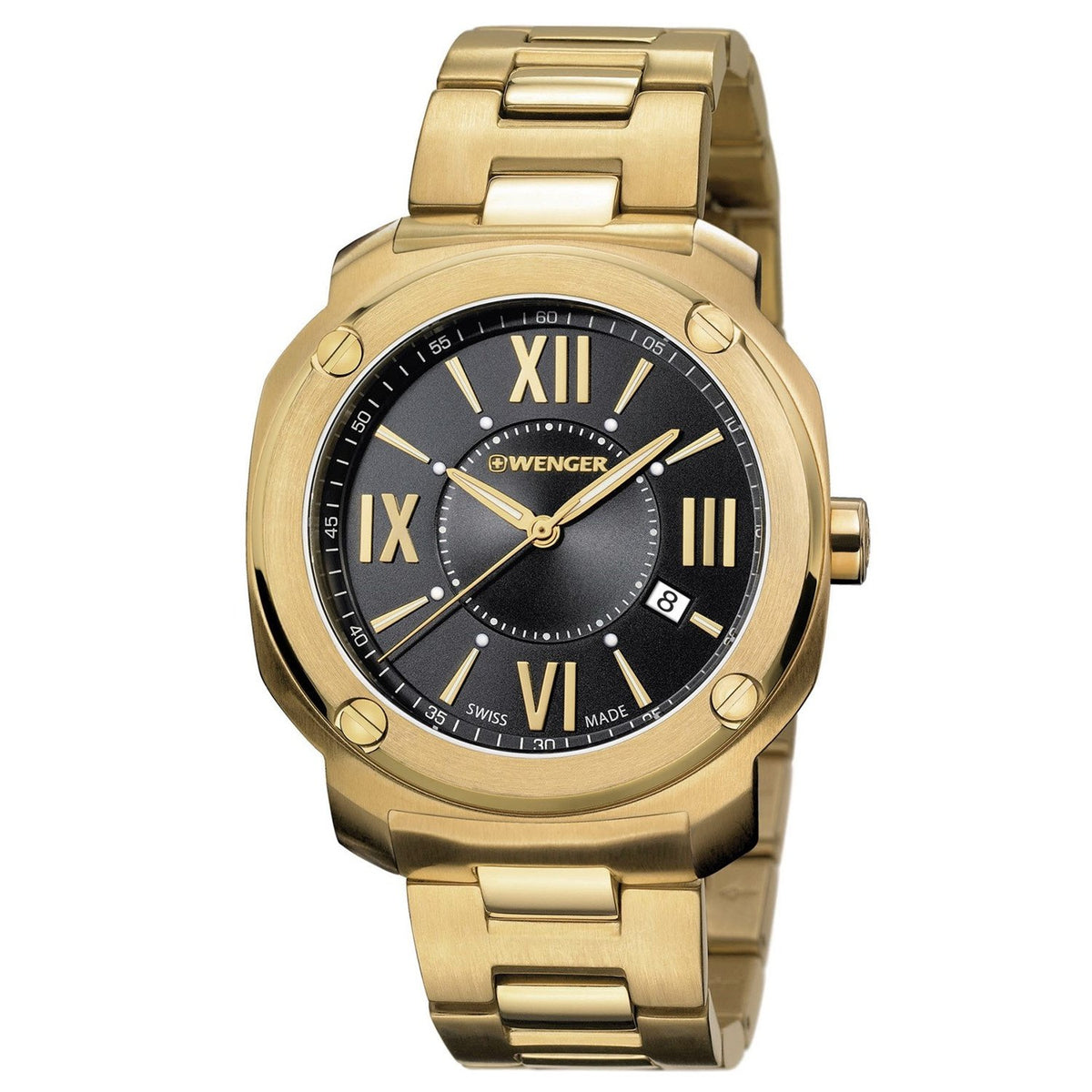 Wenger Men&#39;s 01.1141.123 Edge Romans Gold-Tone Stainless Steel Watch