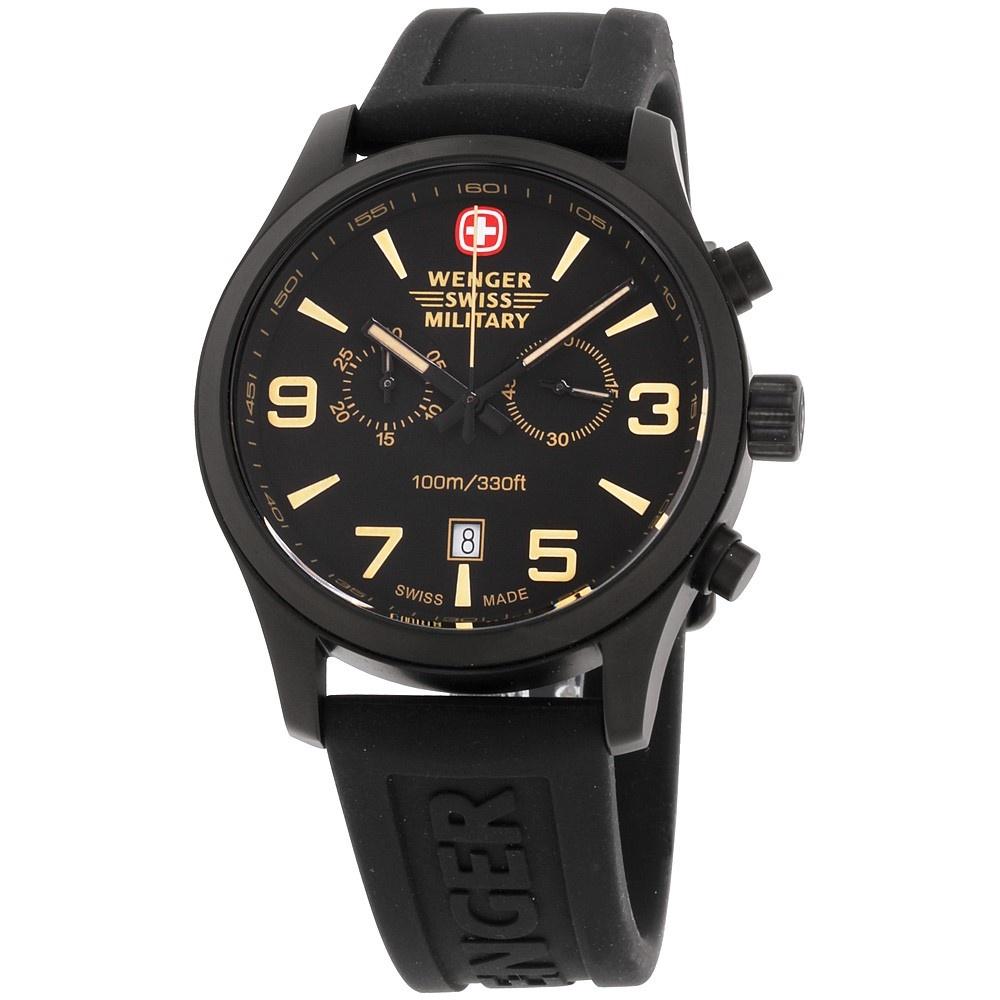 Wenger Men's 01.9143.202 Wenger Black Rubber Watch