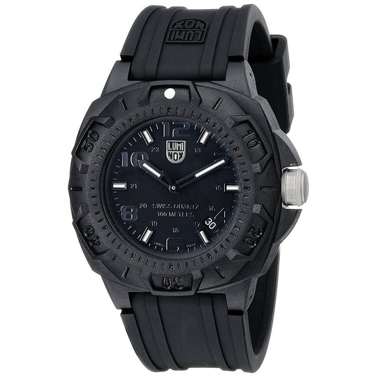 Luminox Men's 0201.BO Sentry Blackout Black Rubber Watch