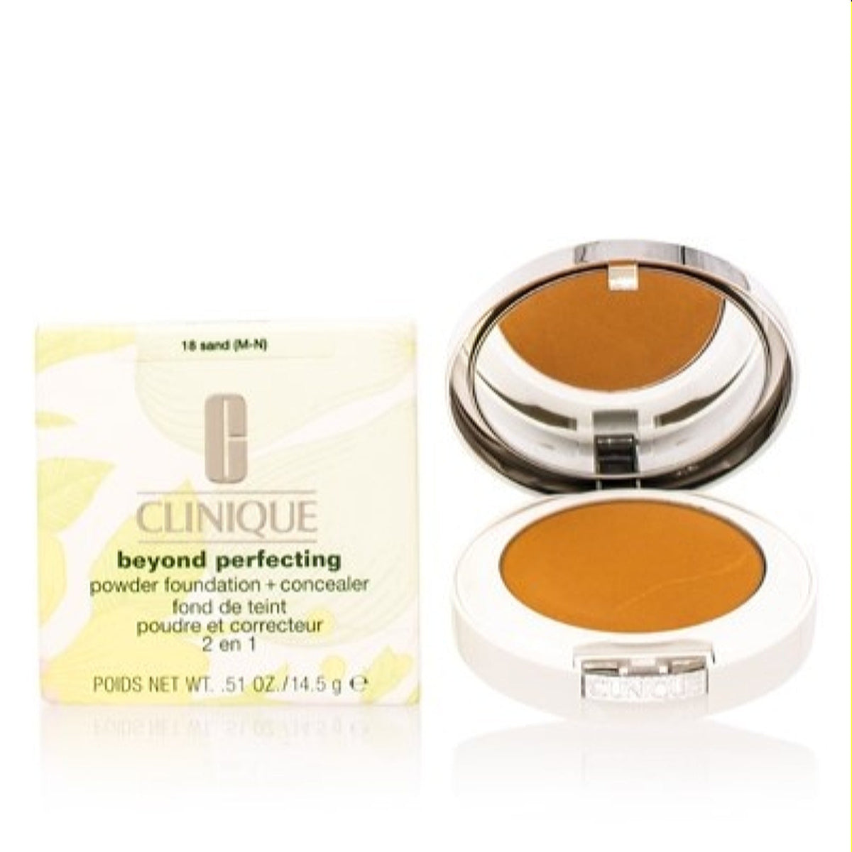 Clinique Beyond Perfecting Powder Foundation+Concealer 18 Sand 0.51Oz(15Ml) ZGH6-18