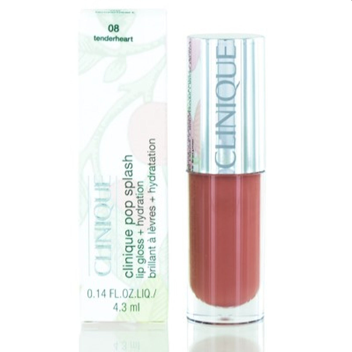 Clinique Pop Splash Lip Gloss + Hydration (08) Tenderheart .14 Oz (4.3 Ml) K260-08