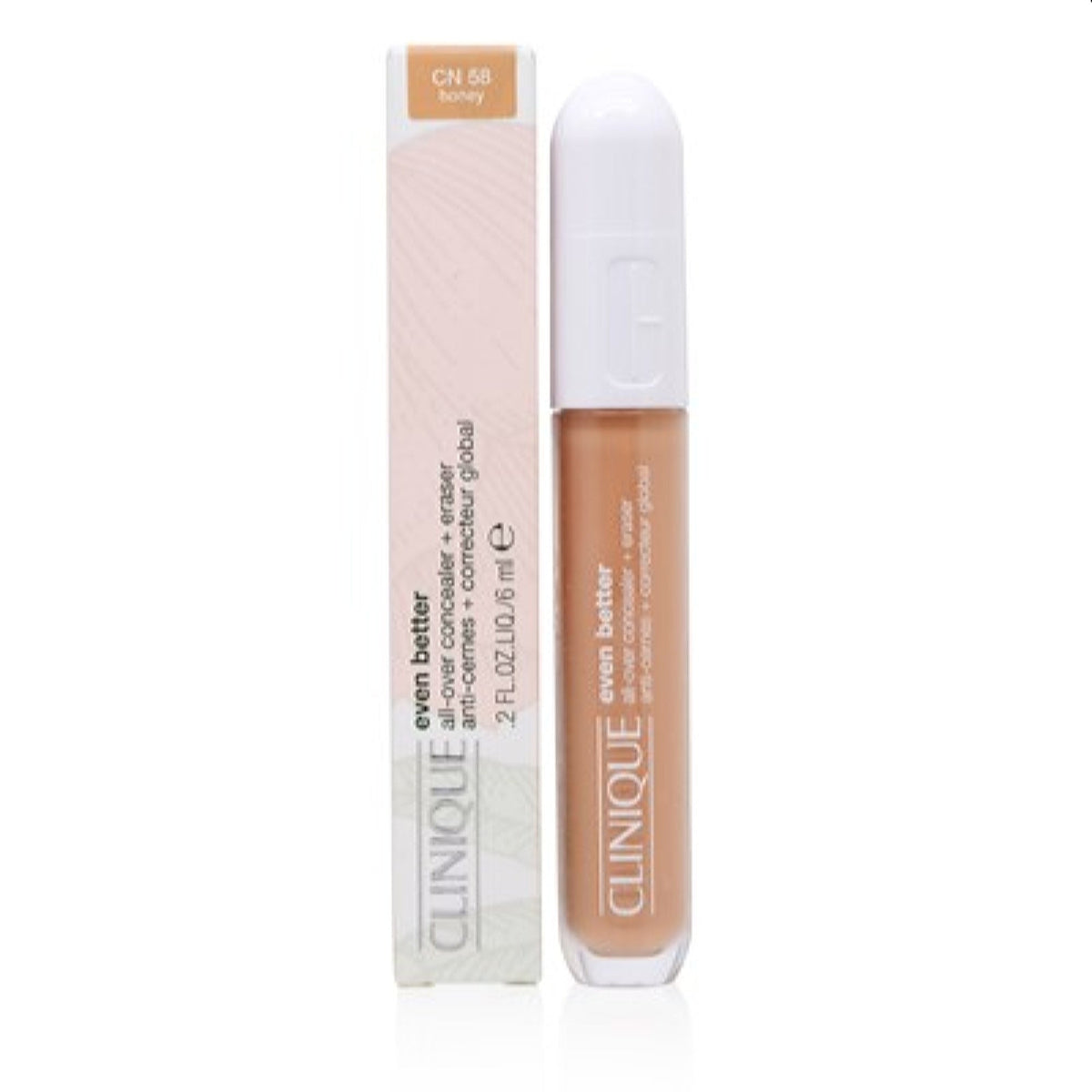 Clinique Even Better All-Over Concealer + Eraser Cn 58 Honey 0.2 Oz KF54-06