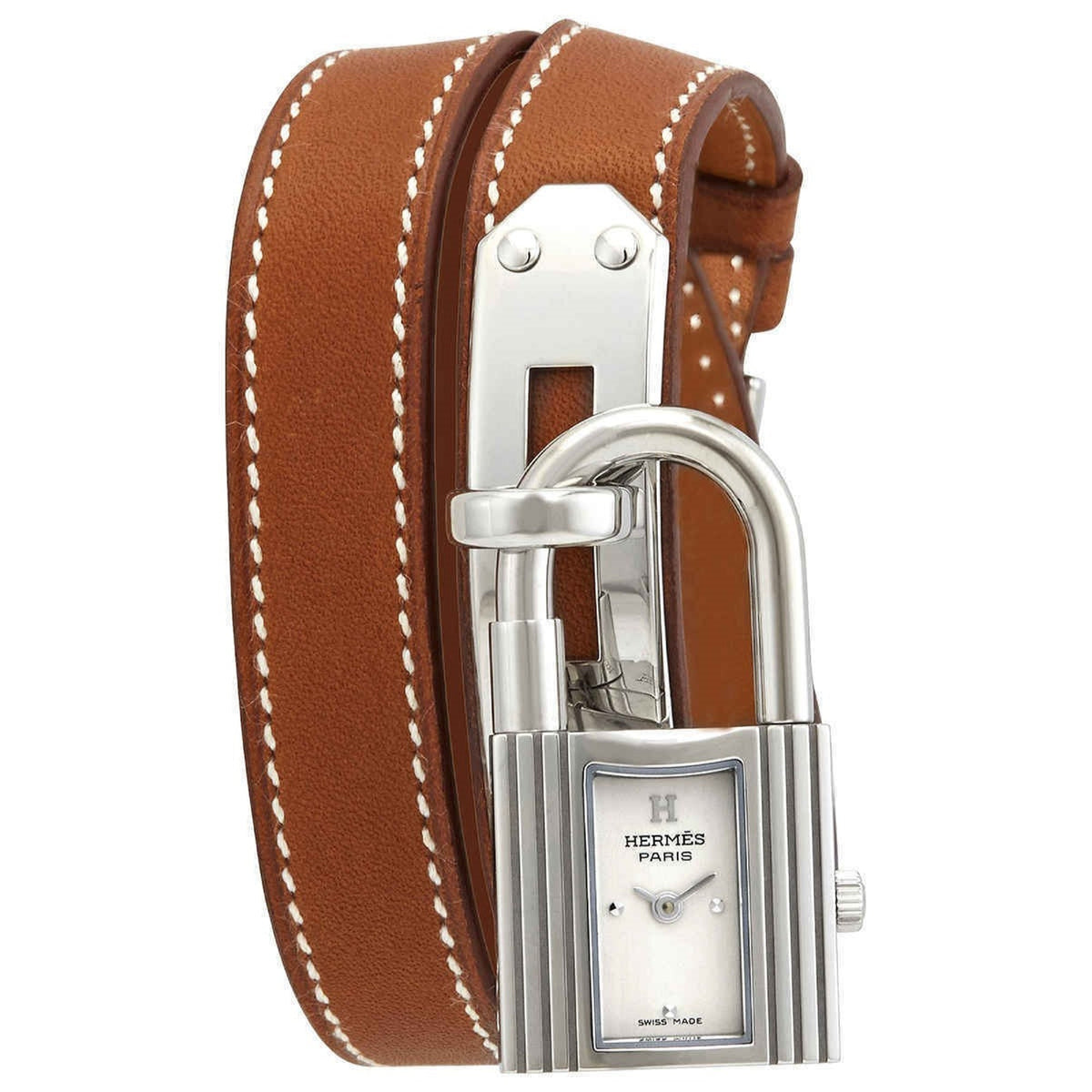 Hermes Women&#39;s 023673WW00 Kelly Brown Leather Watch