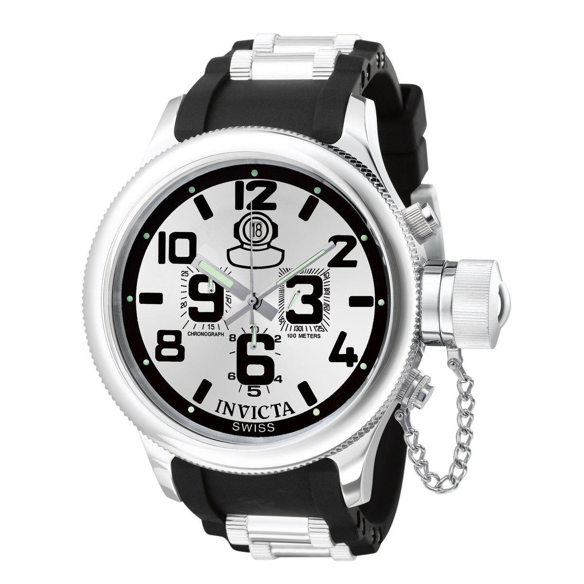 Invicta Men&#39;s 0246 Russian Diver Quinotaur Chronograph Polyurethane Watch
