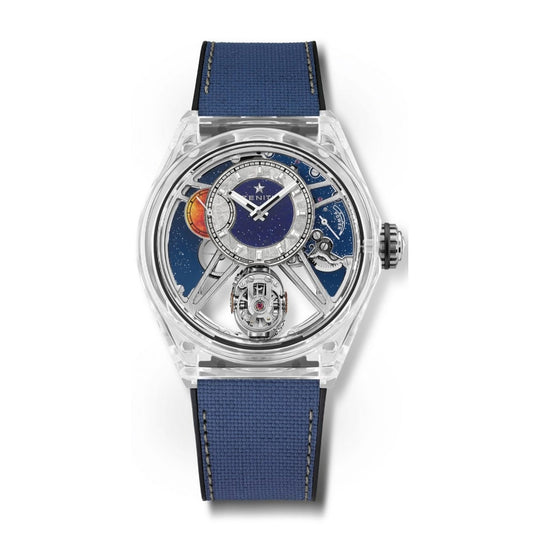Zenith Men's 04.9000.8812-00.R920 DEFY Zero G Blue Rubber Watch
