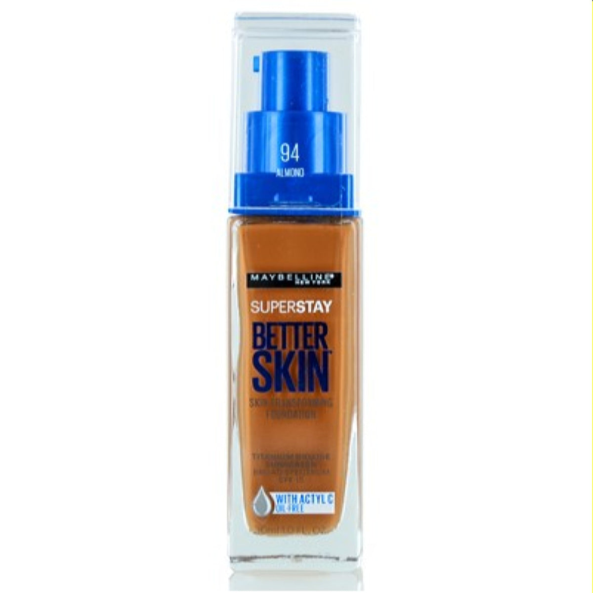 Maybelline Super Stay Better Skin Foundation (94) Almond 1.0 Oz  