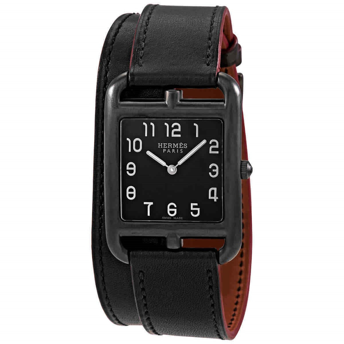 Hermes Women's 044239WW00 Cape Cod Black Leather Watch