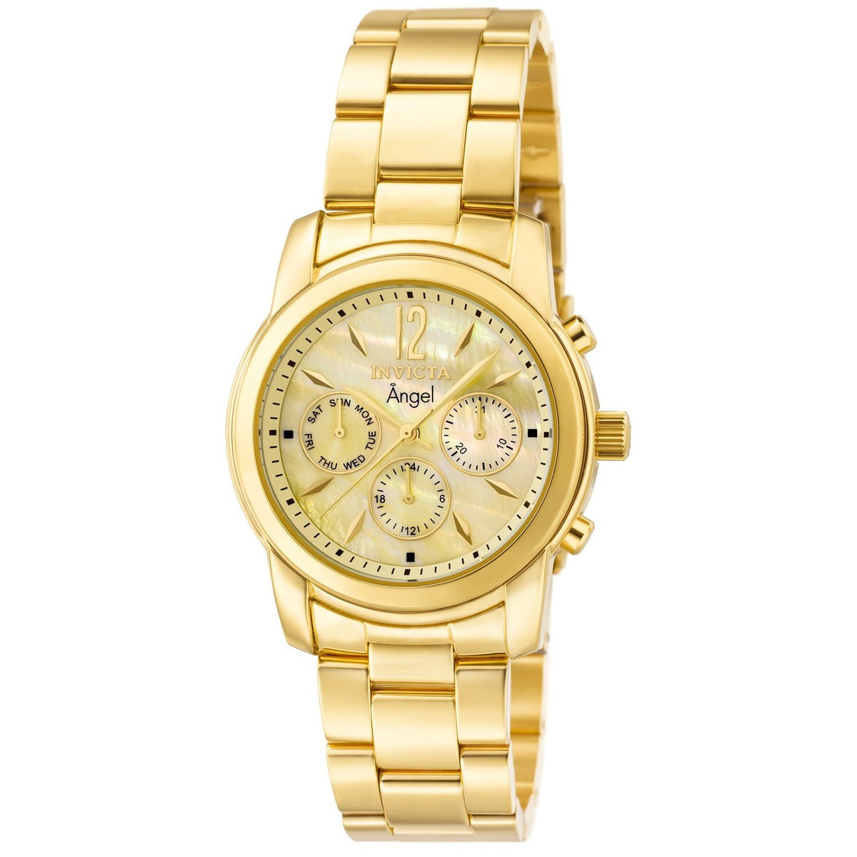 Invicta Women&#39;s 0466 Angel Multi-Function Gold-Tone Stainless Steel Watch