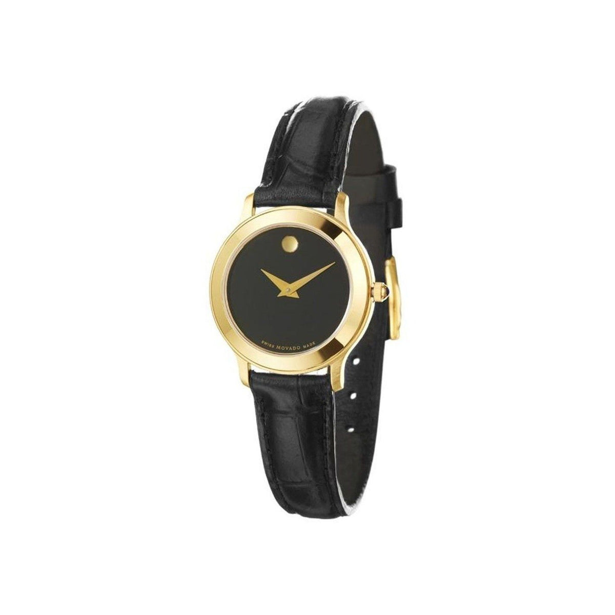 Movado Women&#39;s 0602503 Museum Black Leather Watch