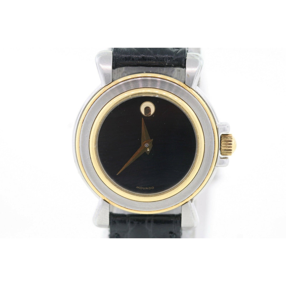 Movado Women's 0602587 Movado Black Leather Watch
