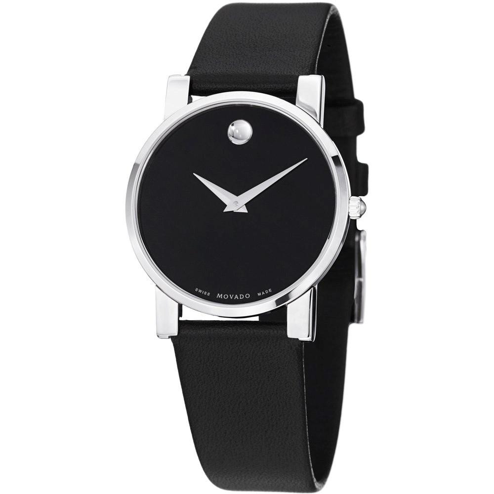 Movado Men&#39;s 0604230 Museum Black Leather Watch