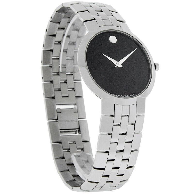 Movado Men&#39;s 0605040 Faceto  Black Rubber Watch