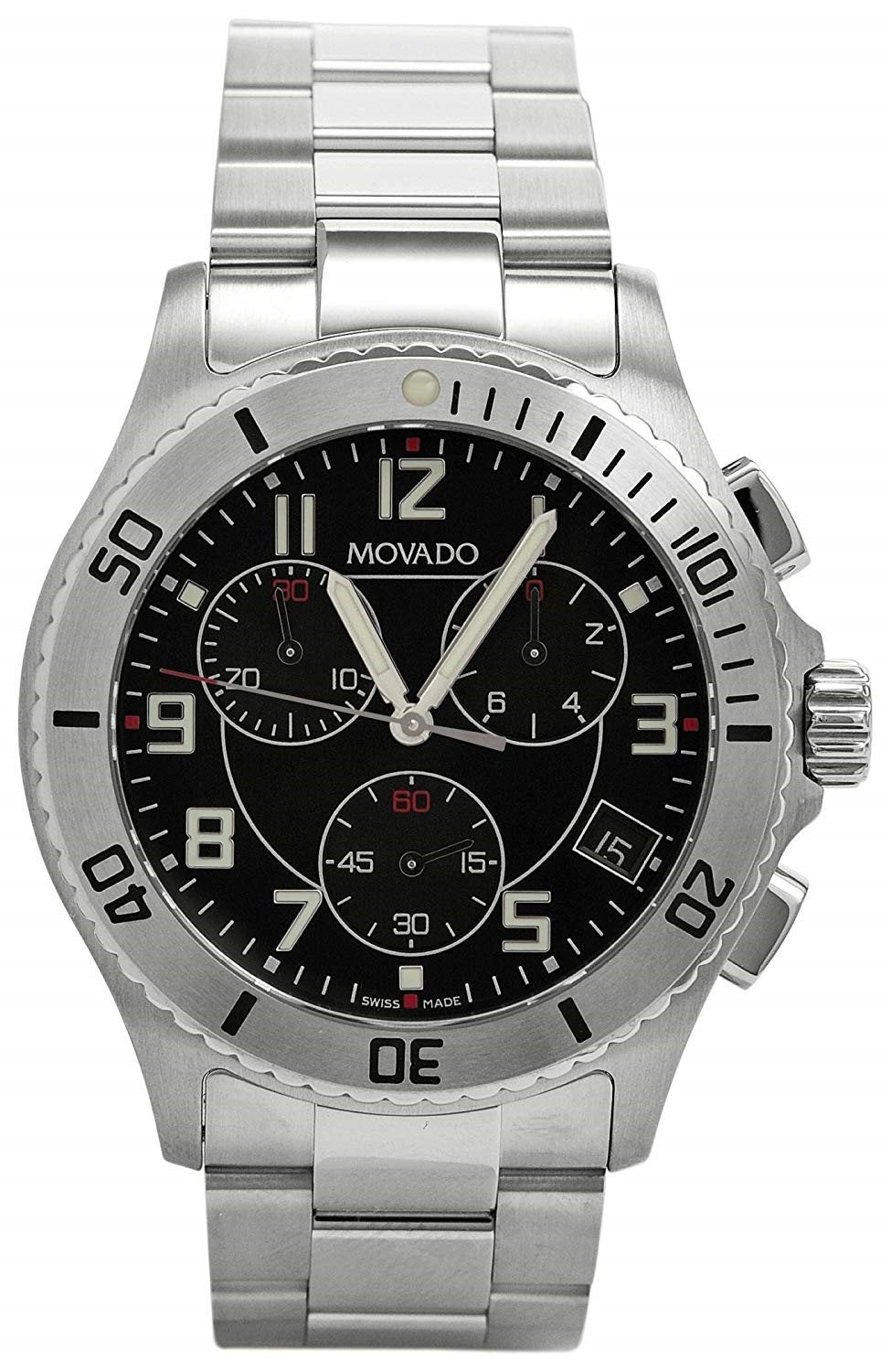 Movado Men's 0605968 Junior Sport  Chronograph Stainless Steel Watch