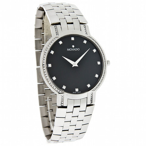Movado Men's 0606237 Faceto Diamond Stainless Steel Watch