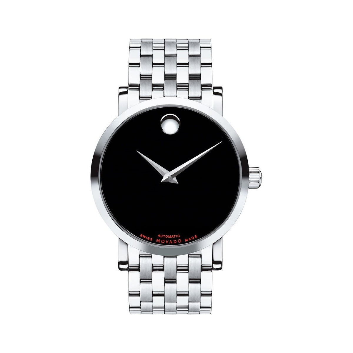 Movado Men's 0606283 Red Label Dot Stainless Steel Watch