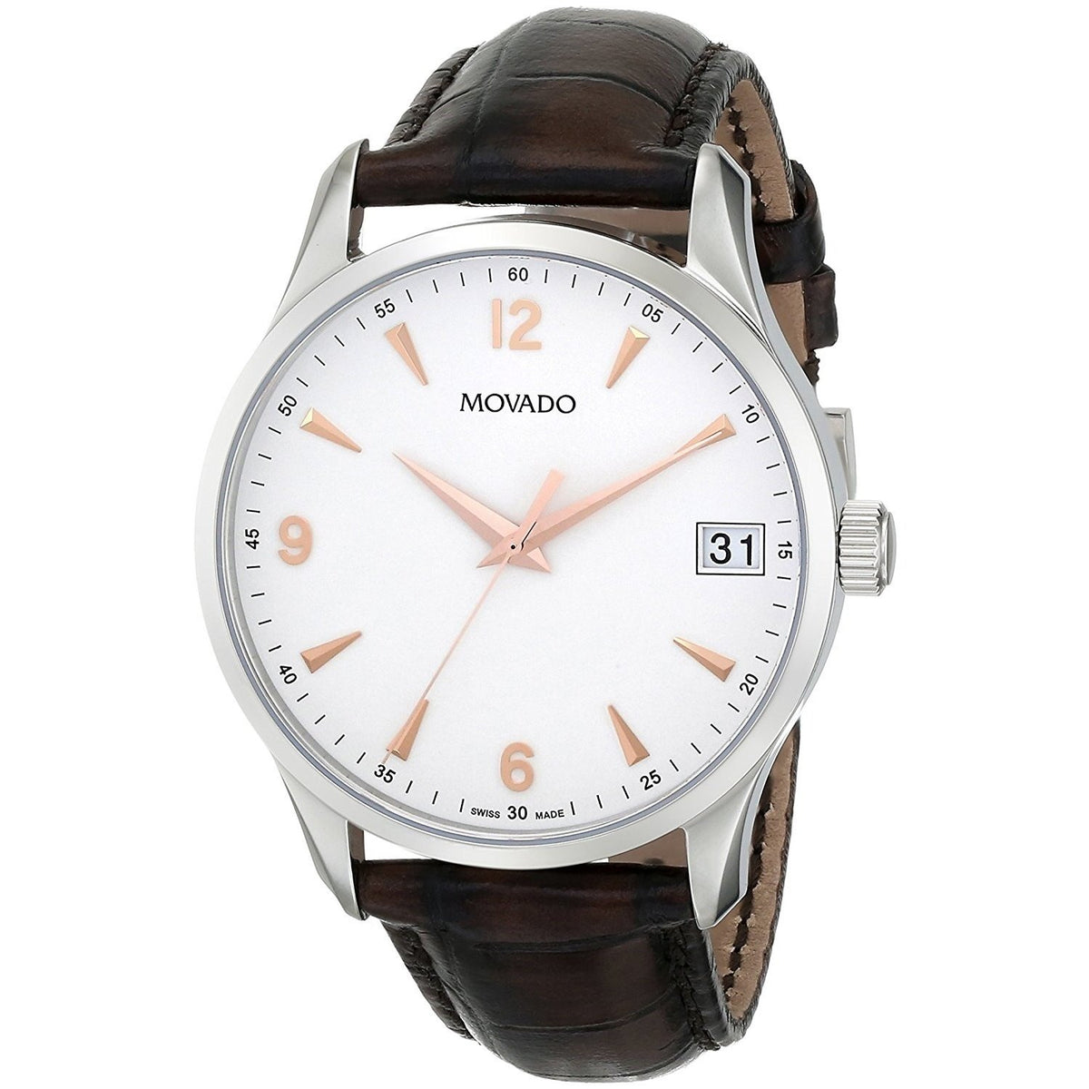 Movado Men's 0606570 Circa Brown Leather Watch