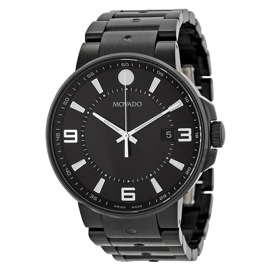 Movado Men's 0606809 SE Pilot Black Stainless Steel Watch