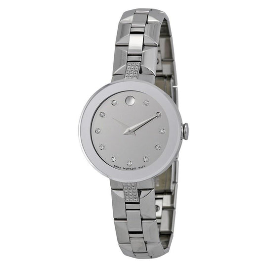 Movado Women's 0606815 Sapphire Diamond Stainless Steel Watch