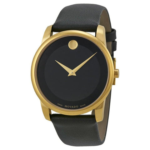 Movado Men's 0606876 Museum Black Leather Watch