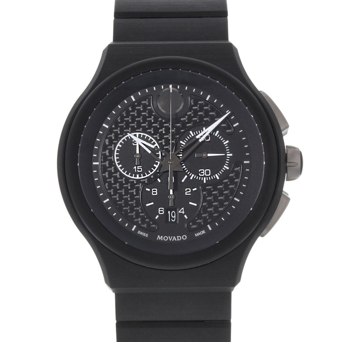 Movado Men's 0606929 Parlee Chronograph Black Titanium and Peek Watch