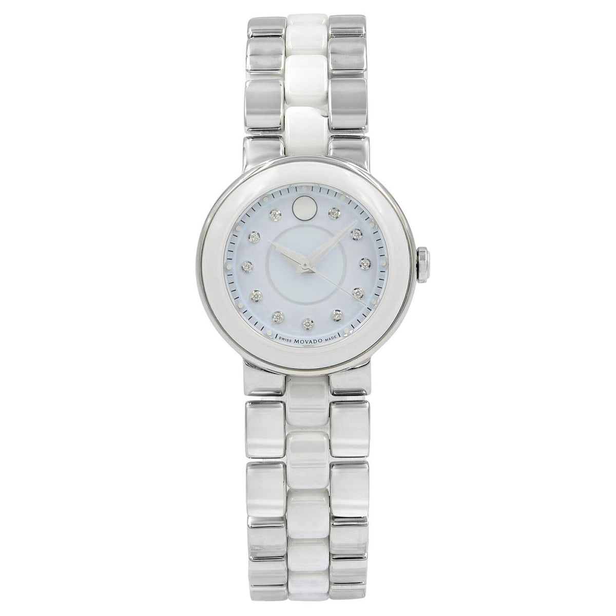 Movado Women&#39;s 0606930 Cerena Two-Tone Stainless Steel with White Ceramic Watch