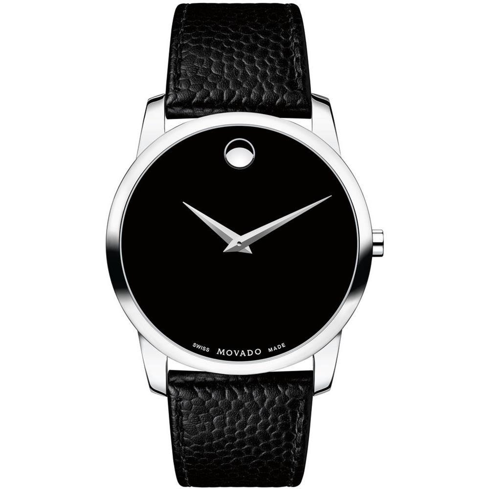 Movado Men&#39;s 0607012 Museum Black Leather Watch