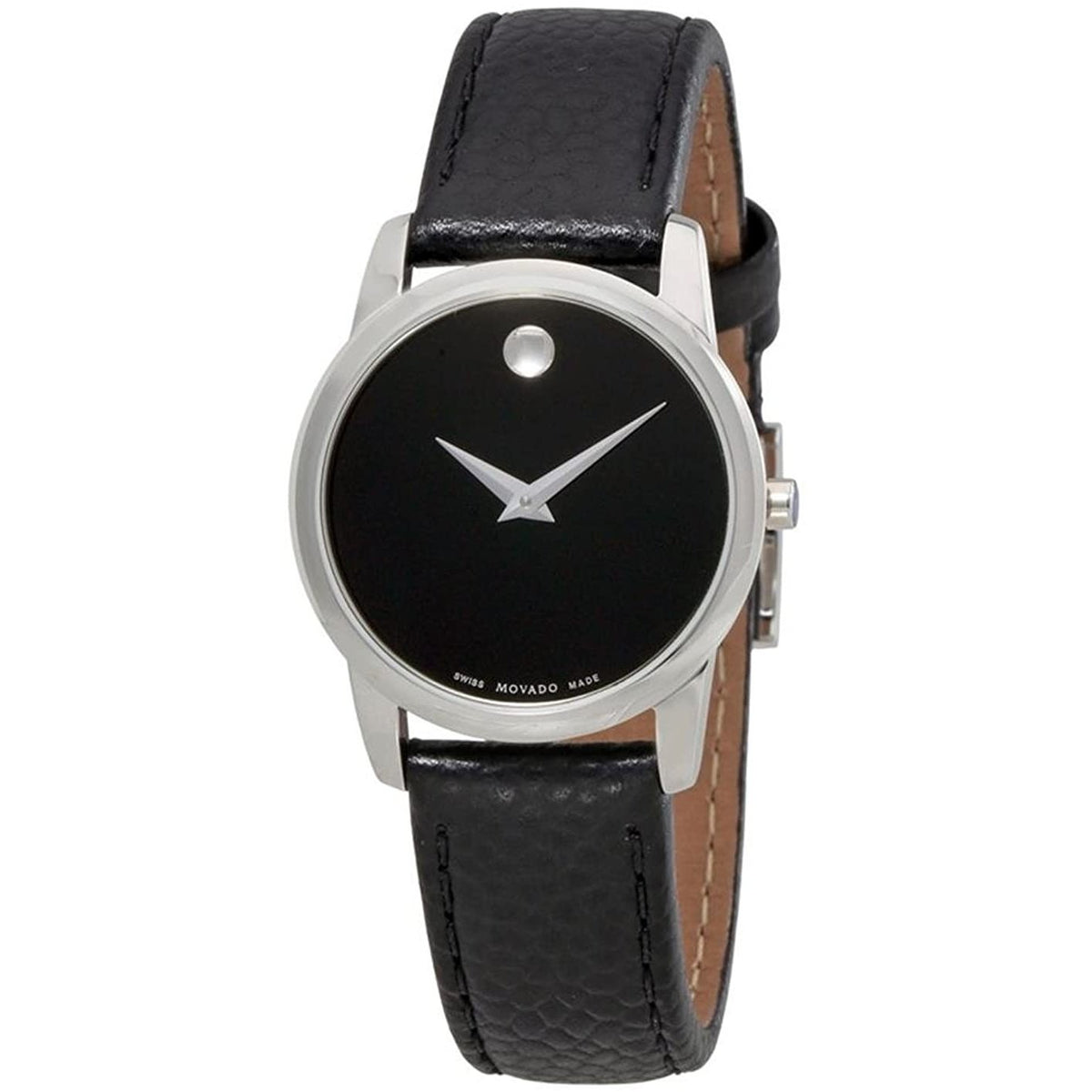 Movado Women's 0607015 Museum Black Leather Watch