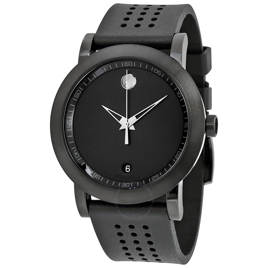 Movado Men&#39;s 0607038 Museum Black Rubber Watch