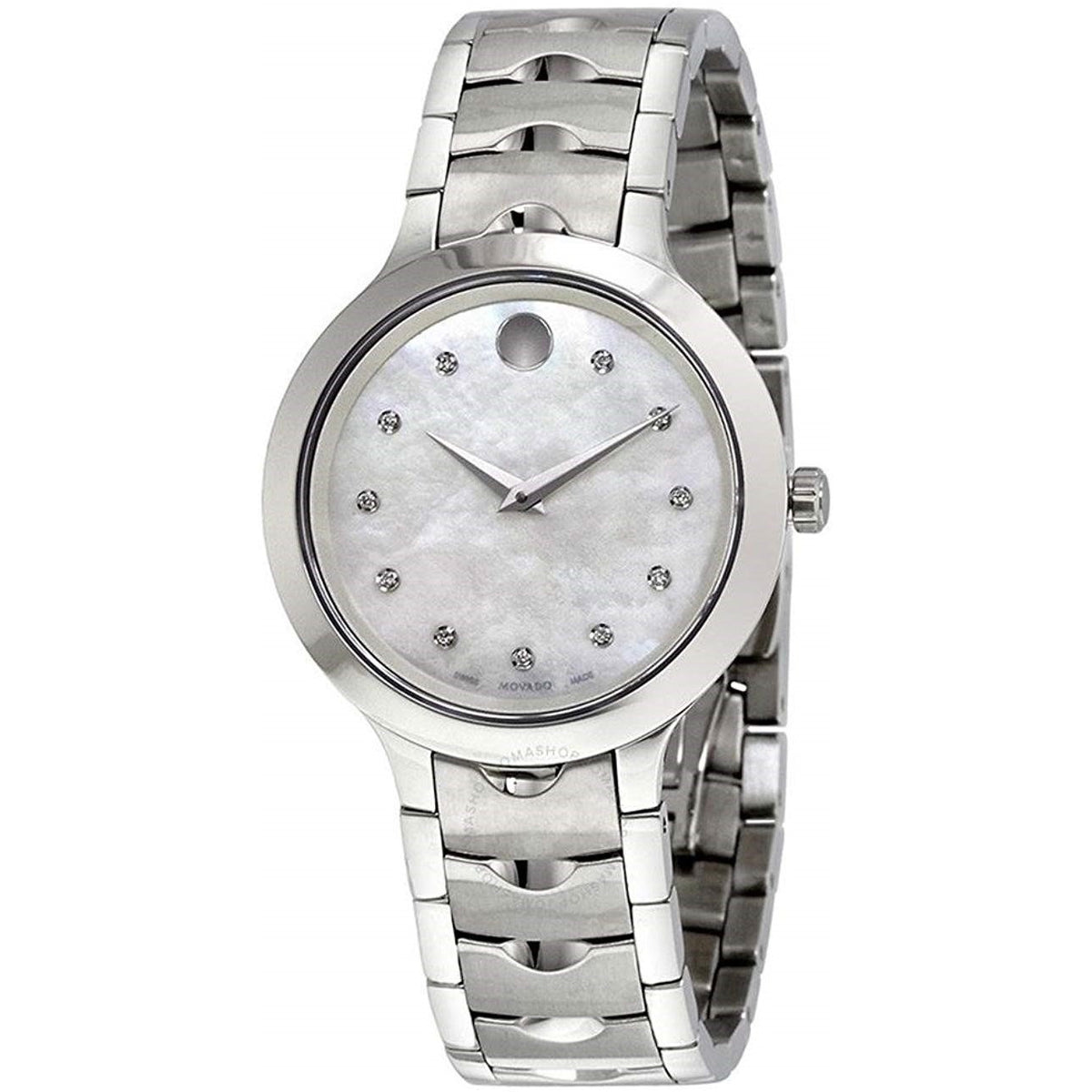 Movado Women's 0607055 Luno Stainless Steel and White TR 90 Composite Material Watch