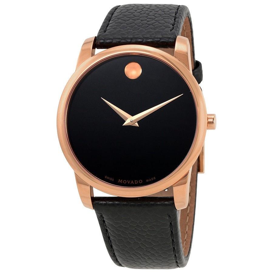 Movado Men&#39;s 0607060 Museum Black Leather Watch