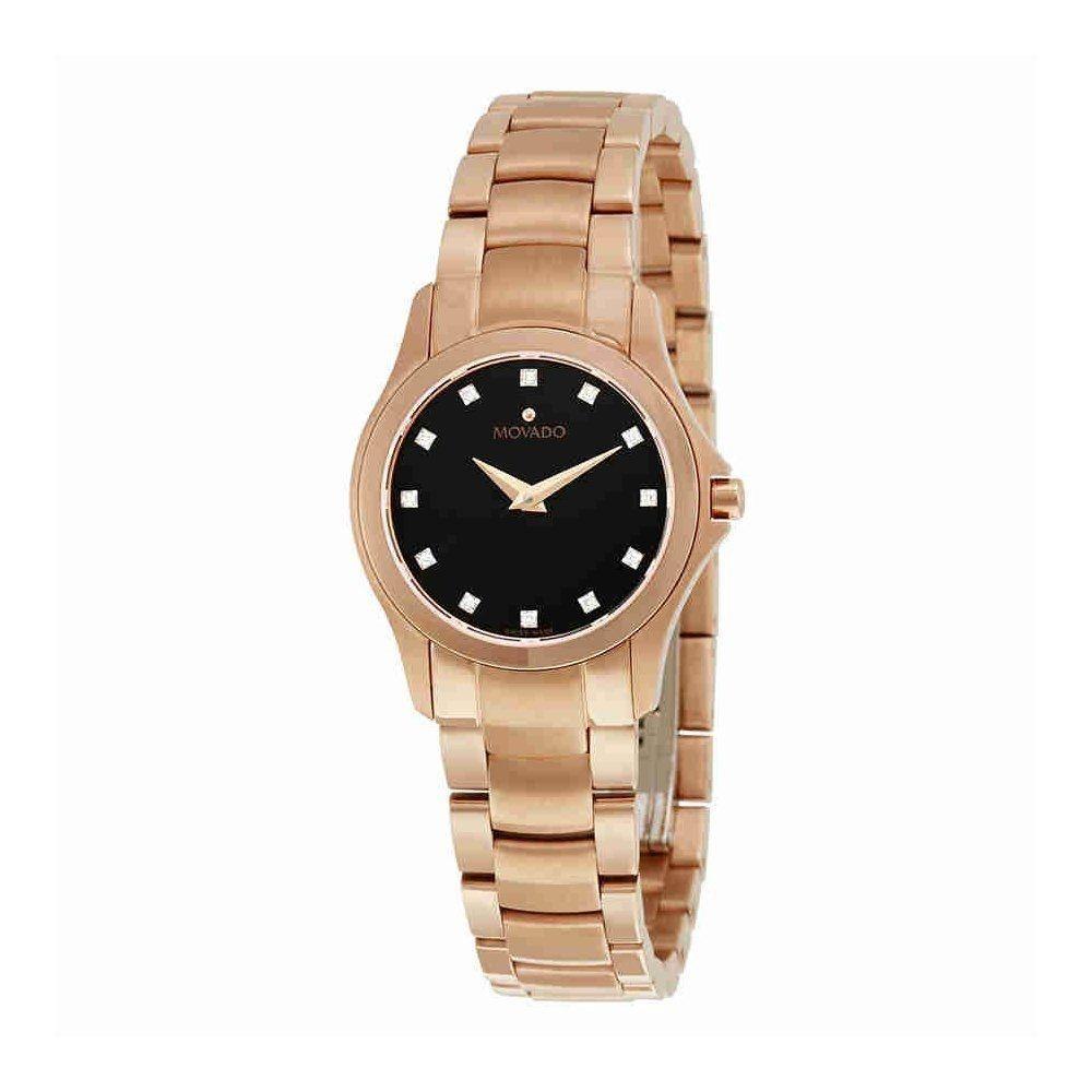 Movado Women's 0607076 Masion Diamond Rose-Tone Stainless Steel Watch