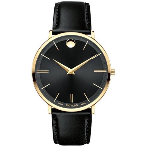 Movado Men's 0607087 Ultra Slim Leather Watch