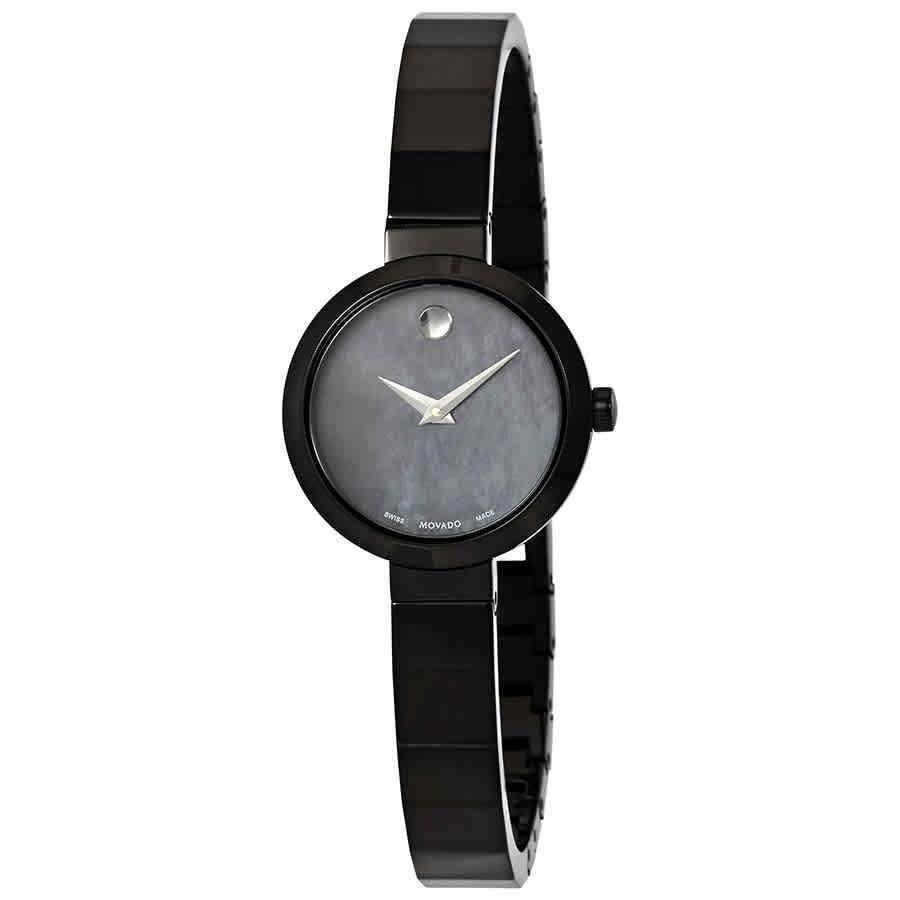 Movado Women&#39;s 0607113 Novella Black Stainless Steel Watch