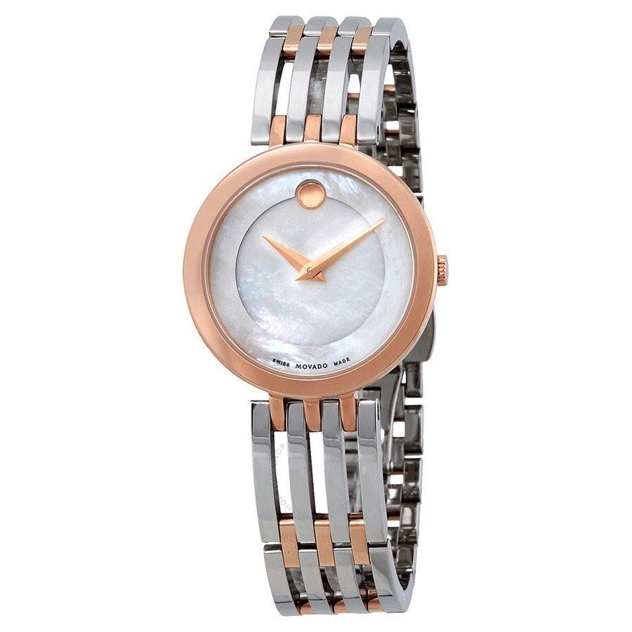 Movado Women&#39;s 0607114 Esperanza Dot Two-Tone Rose Gold-tone Stainless Steel Watch