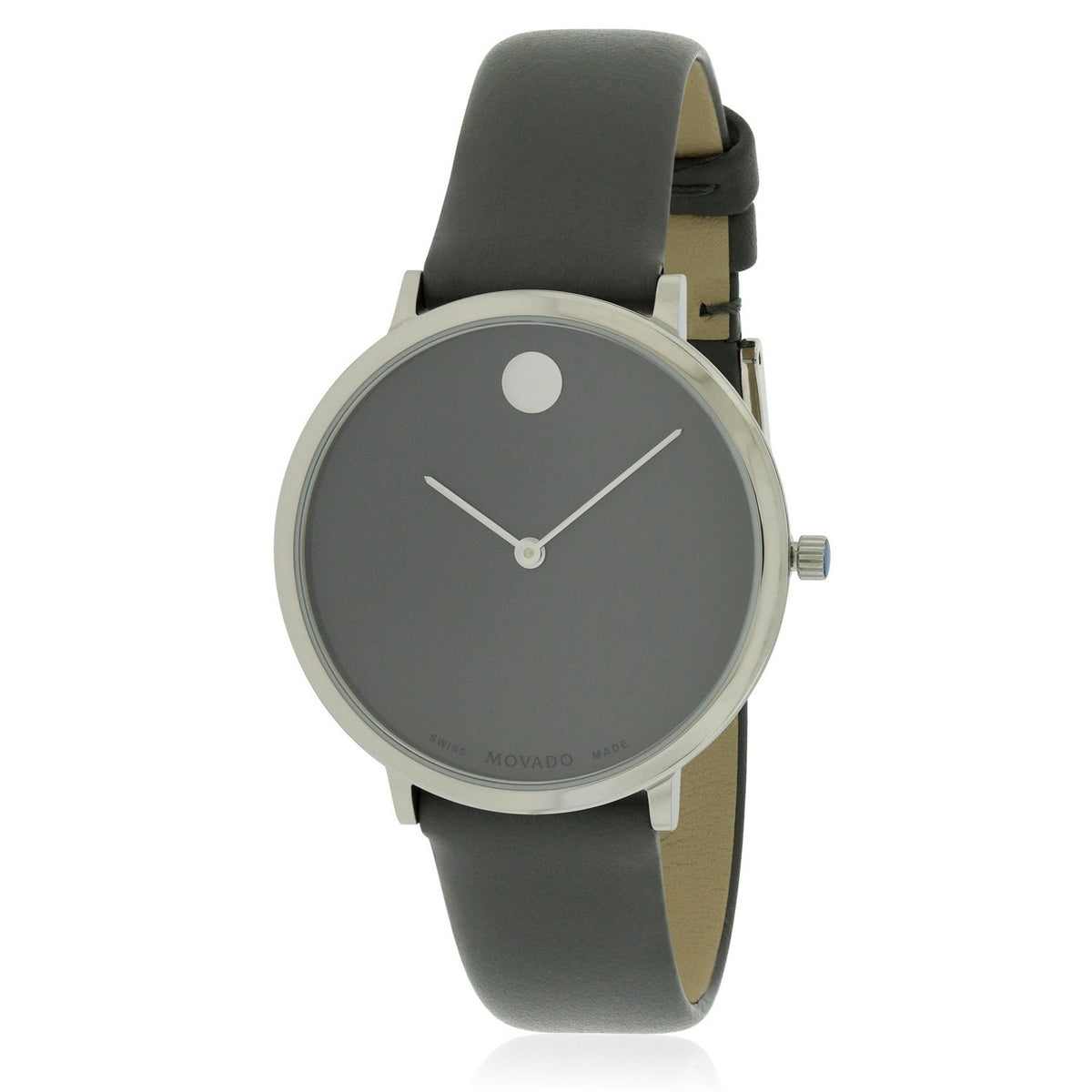 Movado Women&#39;s 0607144 Museum Dot Grey Leather Watch