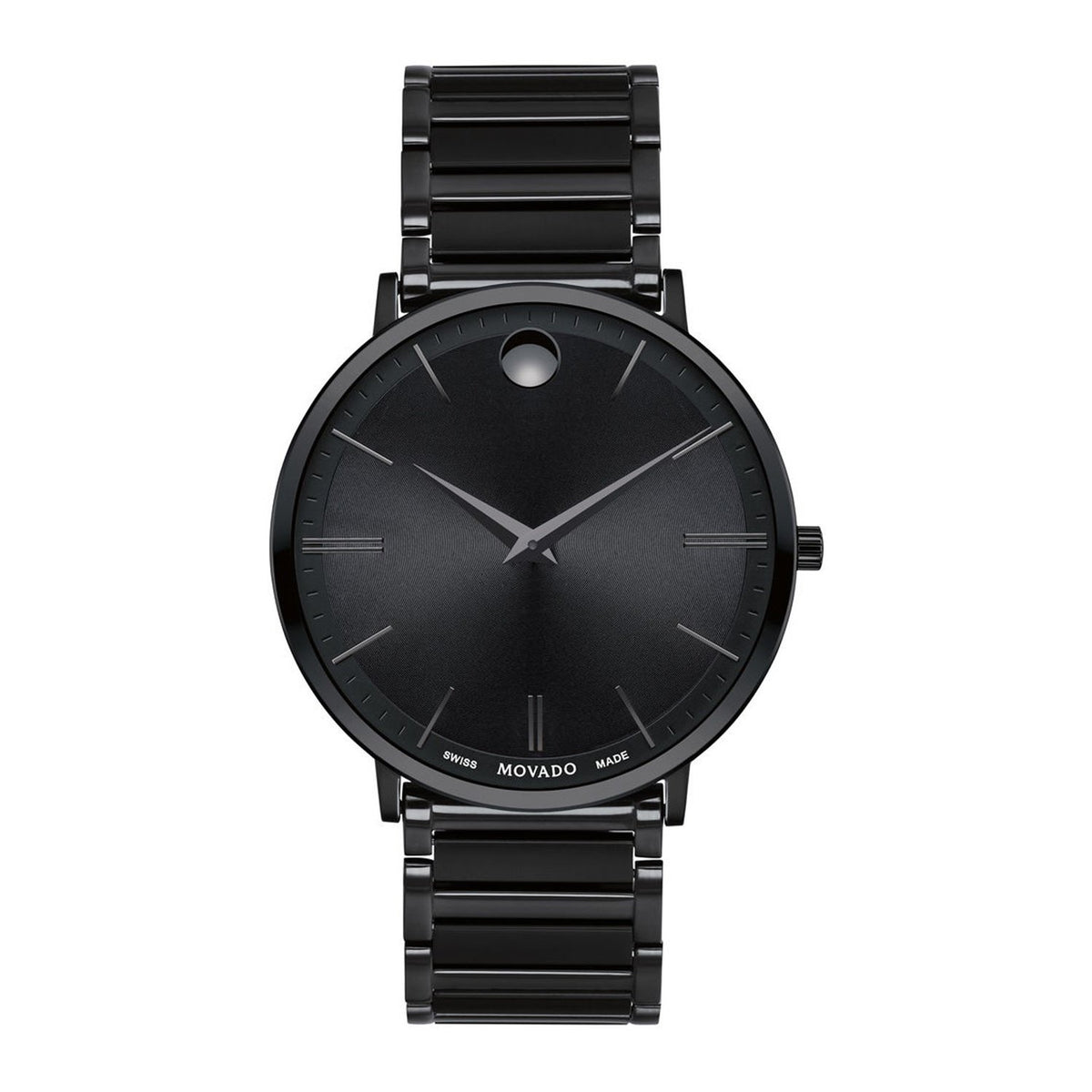Movado Men's 0607210 Ultra Slim Black Stainless Steel Watch