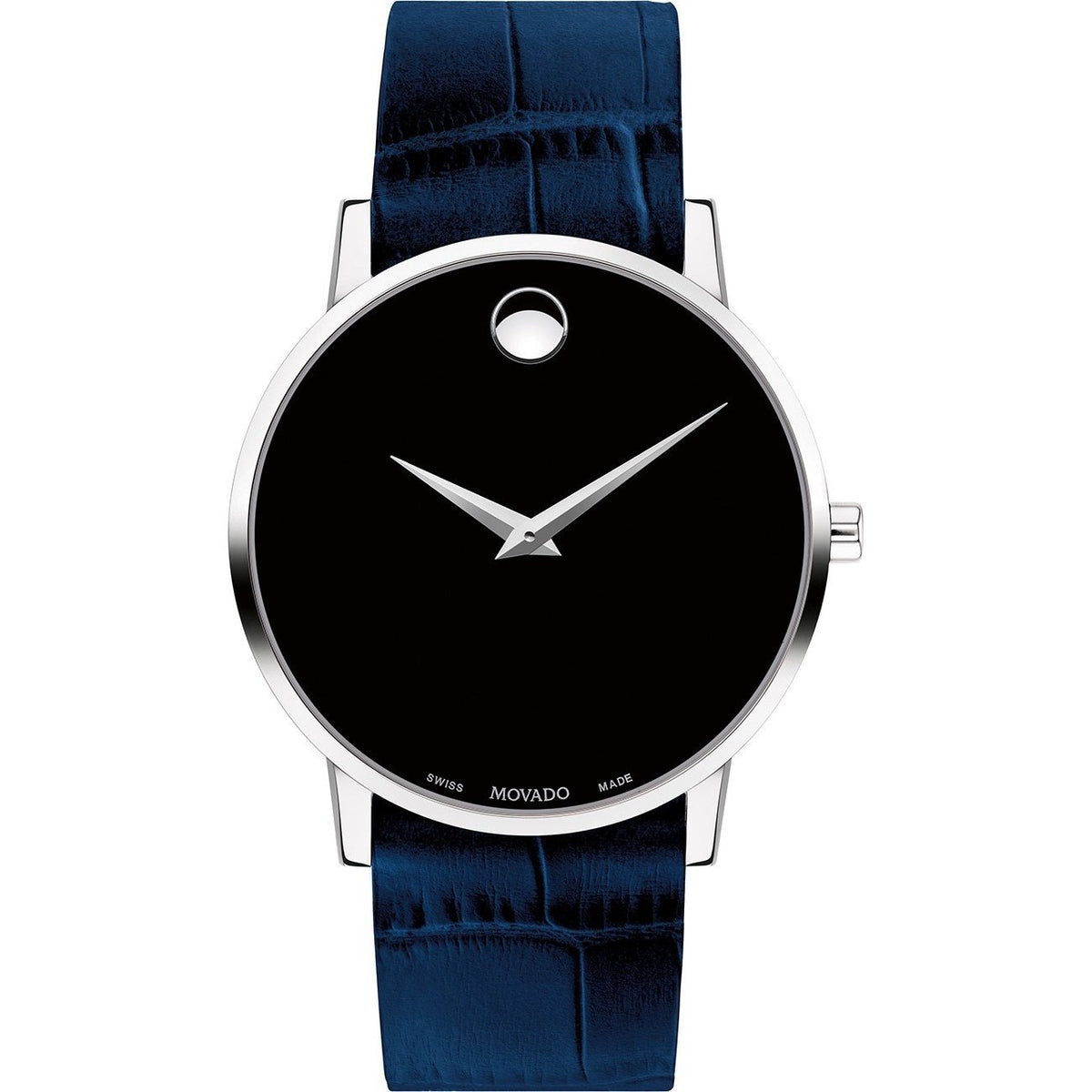 Movado Men's 0607221 Dot Blue Leather Watch