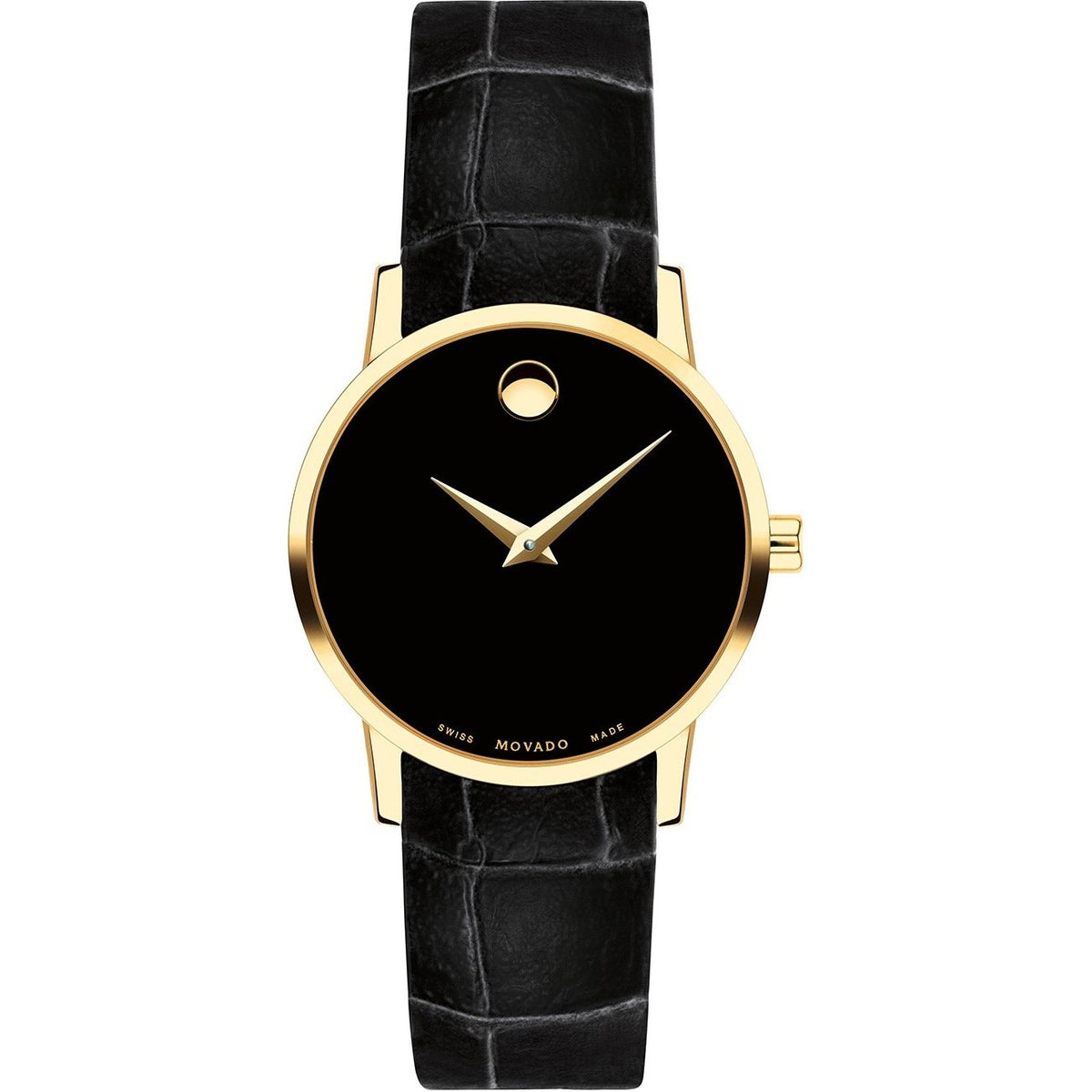 Movado Women's 0607222 Museum Black Leather Watch